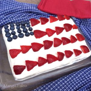 paleo vanilla flag cake